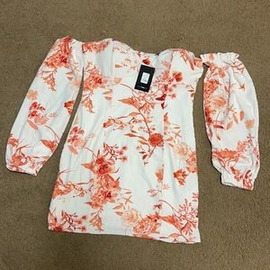 COPY - Mini dress orange floral
